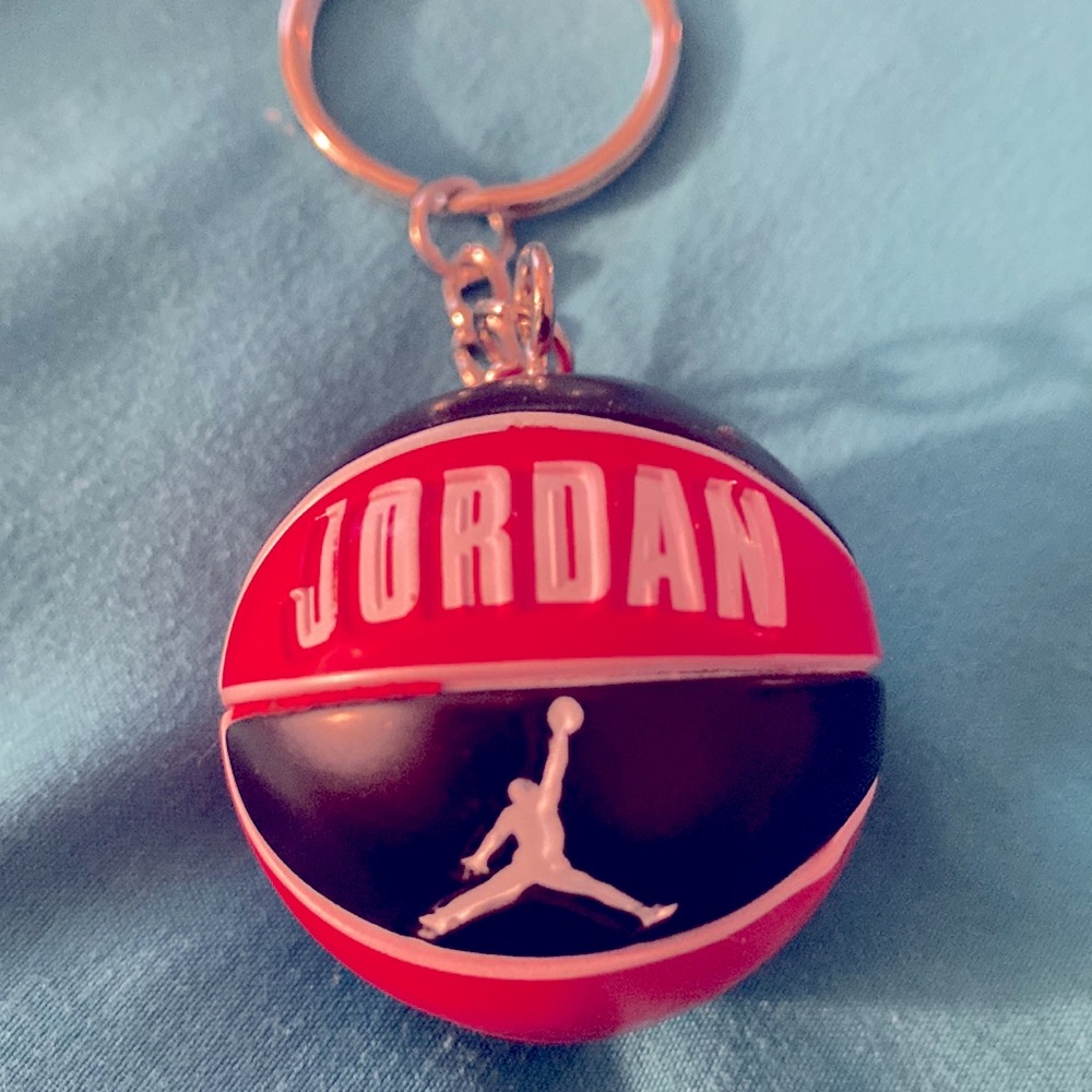 Red and black little Jorden basketball keychain
